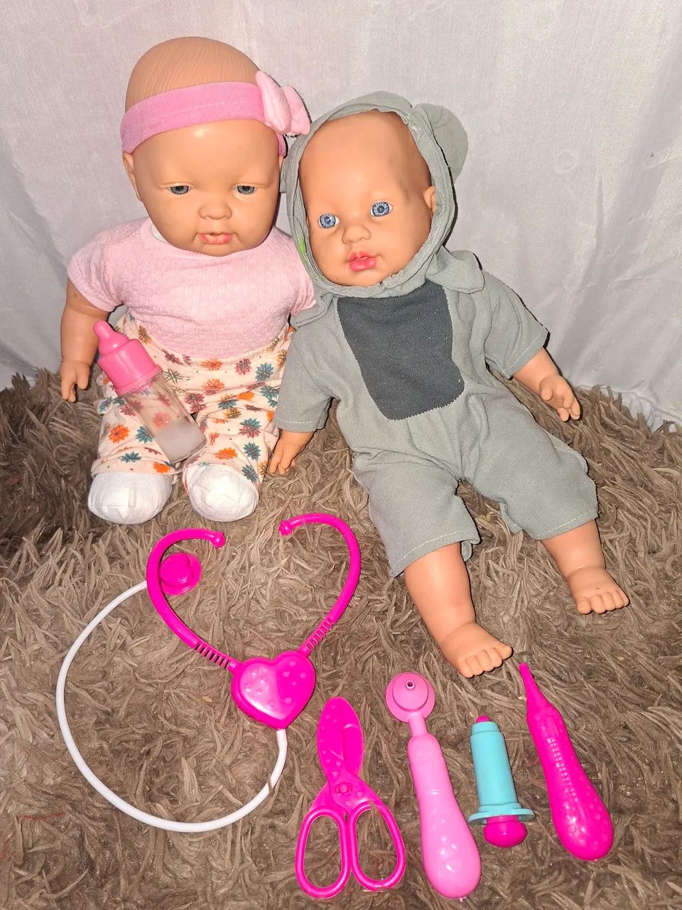 Kit 2 Bonecas Bebês 