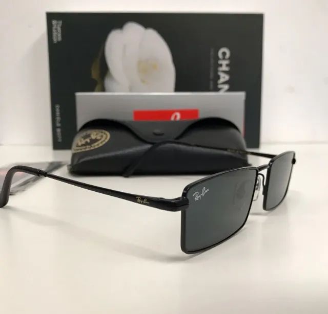 óculos de sol ray ban emy all black - Foto 4