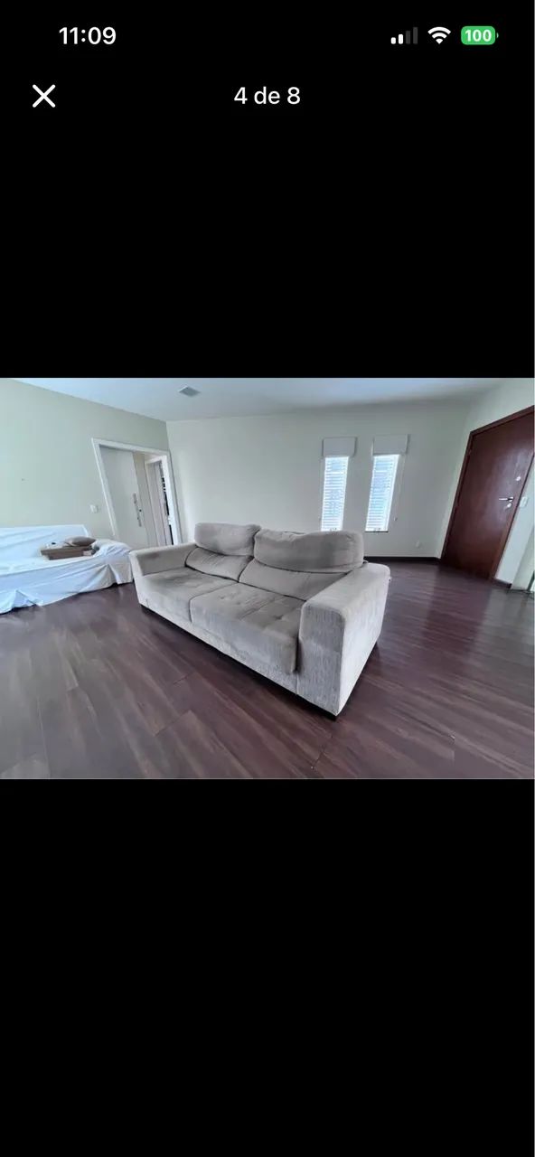 Sofa em tecido bege - Foto 4