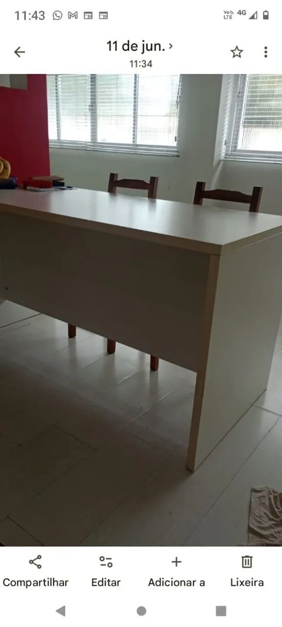 MESA DE JANTAR EM MDF. 4 LUGARES. - Foto 4