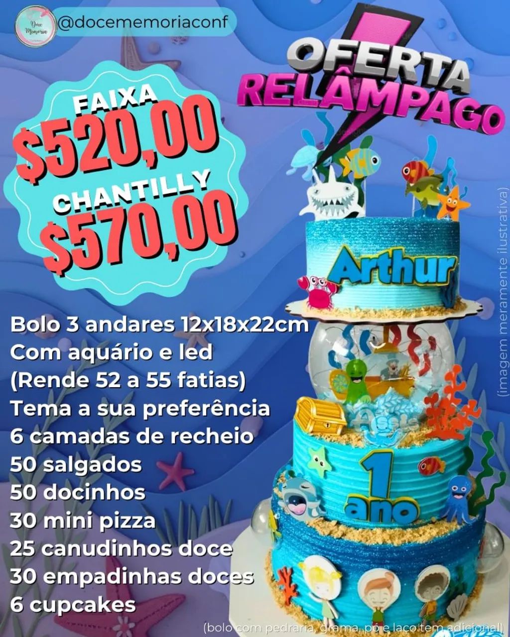 BOLO AQUÁRIO  - Foto 4