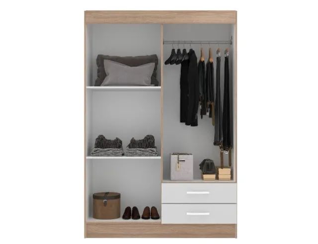 Guarda Roupa 4Pts Atalaia Evidência Branco - Entrega Rápida!  - Foto 2