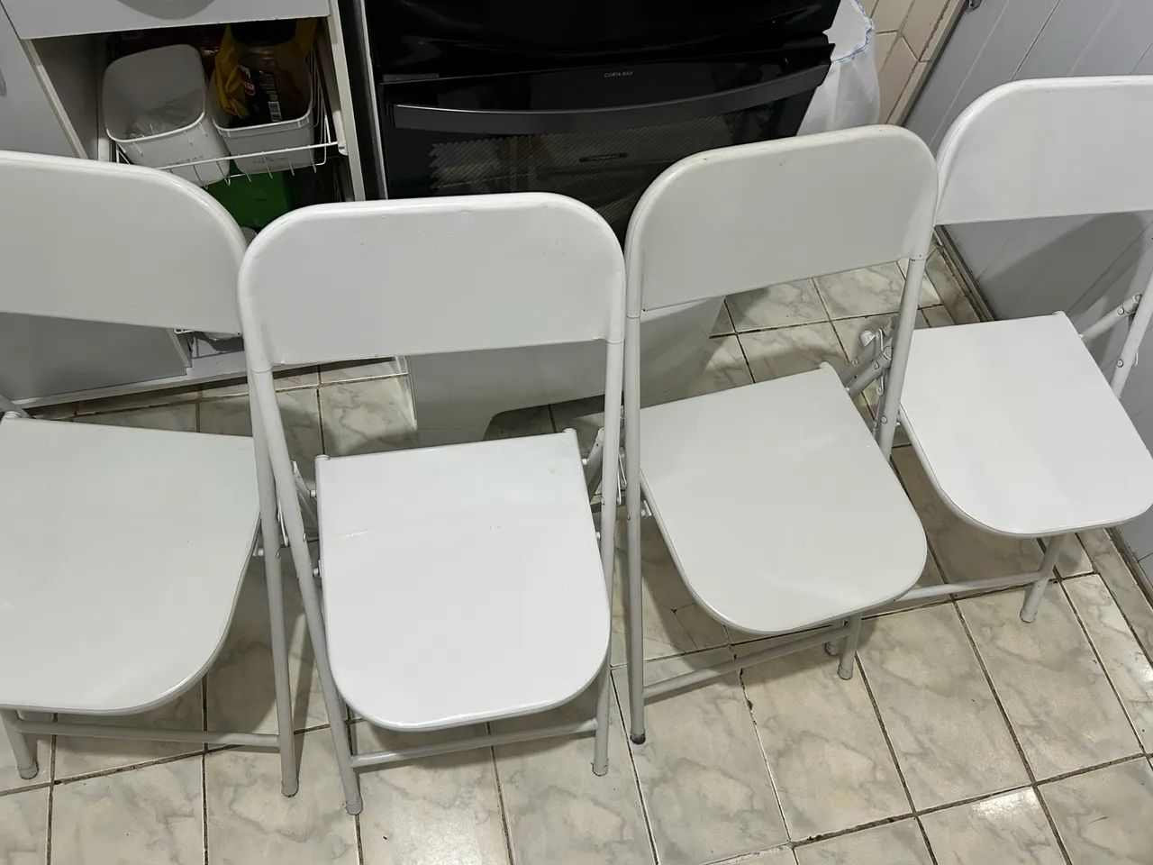 Conjunto com 4 Cadeiras Dobráveis - Foto 4