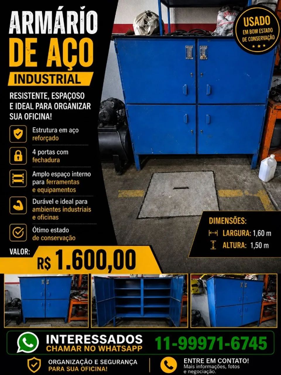 ARMARIOS E BANCADAS DE AÇO INDUSTRIAL - Foto 4
