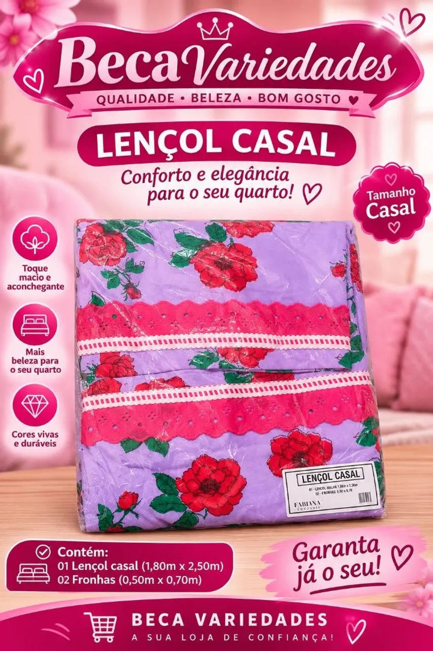 Kit de lençóis de casal, várias estampas e modelos. - Foto 4