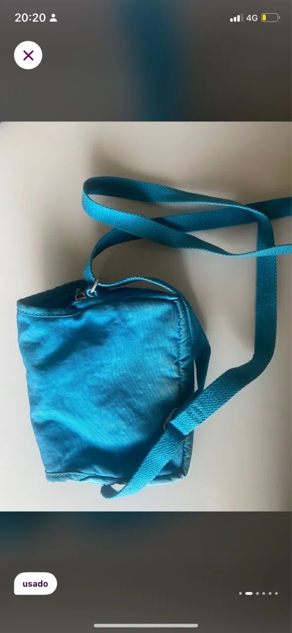 Bolsa azul kipling usada - Foto 2