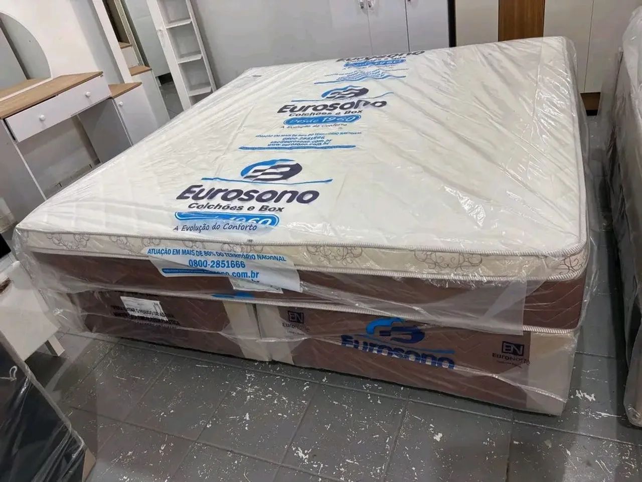 Cama box super King molas ensacadas nova - Foto 2