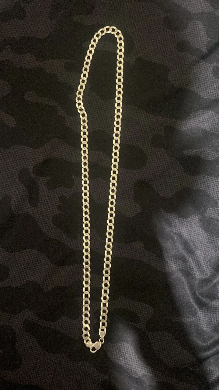 Corda prata 8mm 75cm
