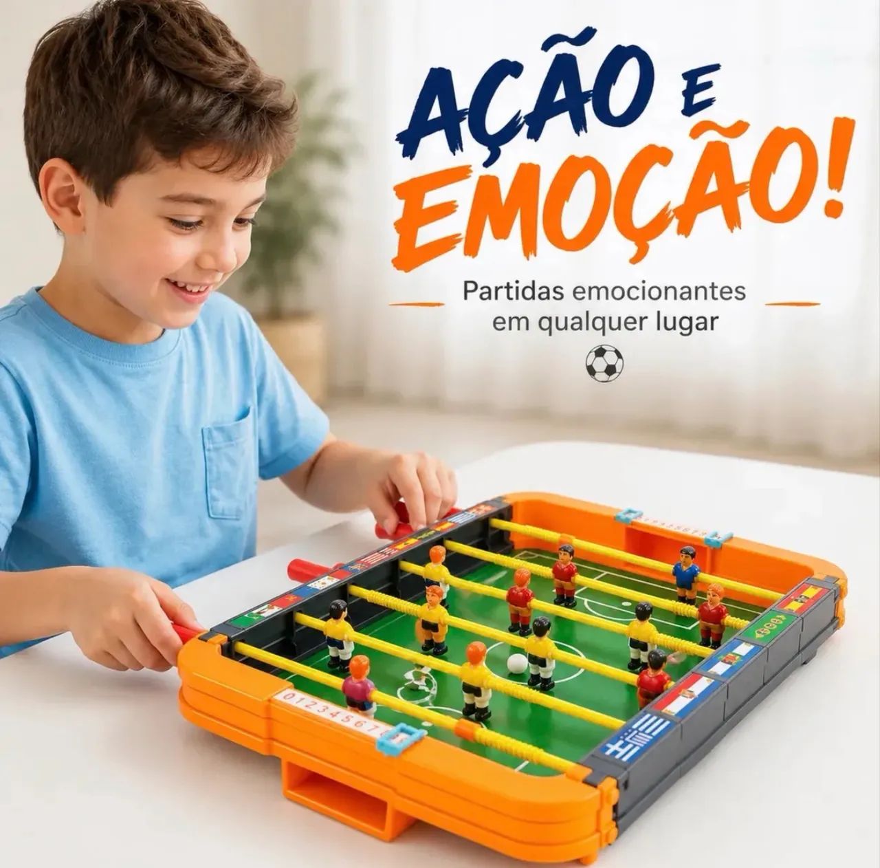 Mesa Pebolim Portátil 35x36cm - Foto 3