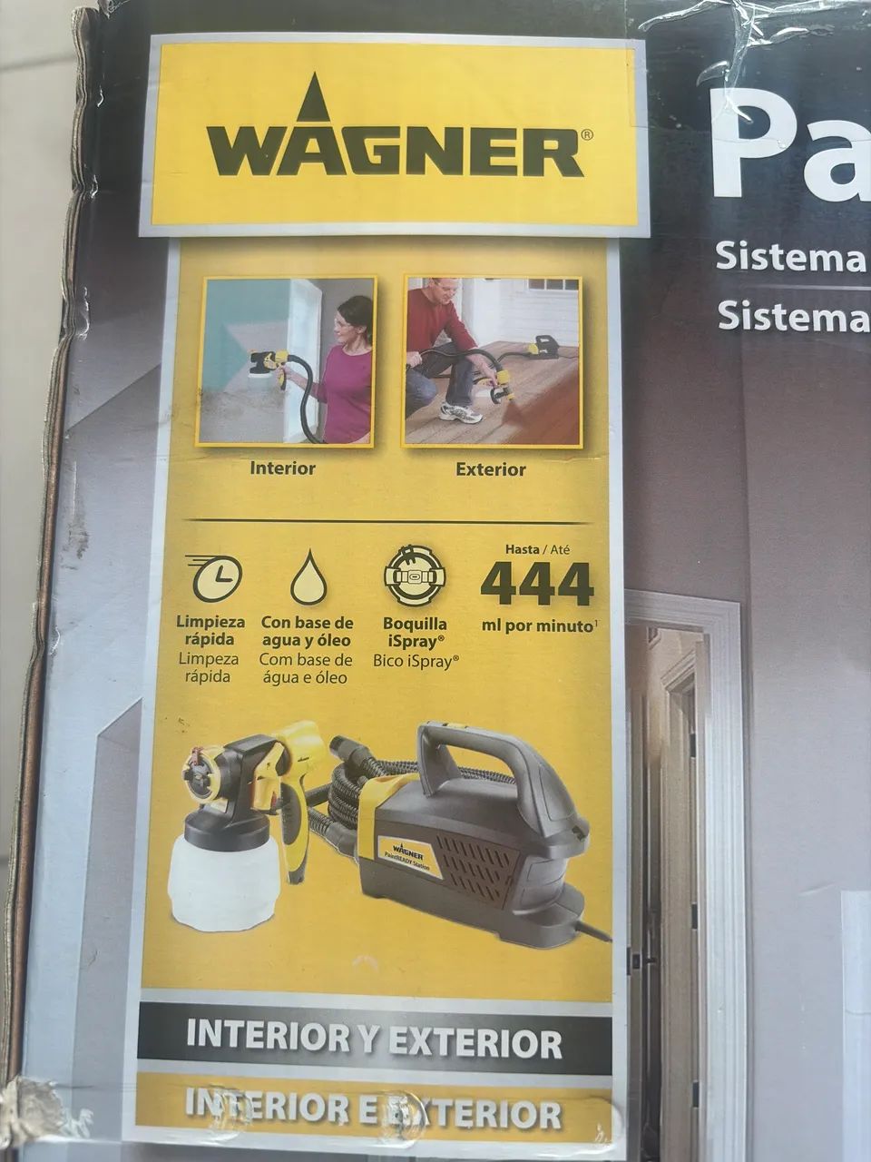 Pistola de pintura Wagner 127v com compressor - Foto 2