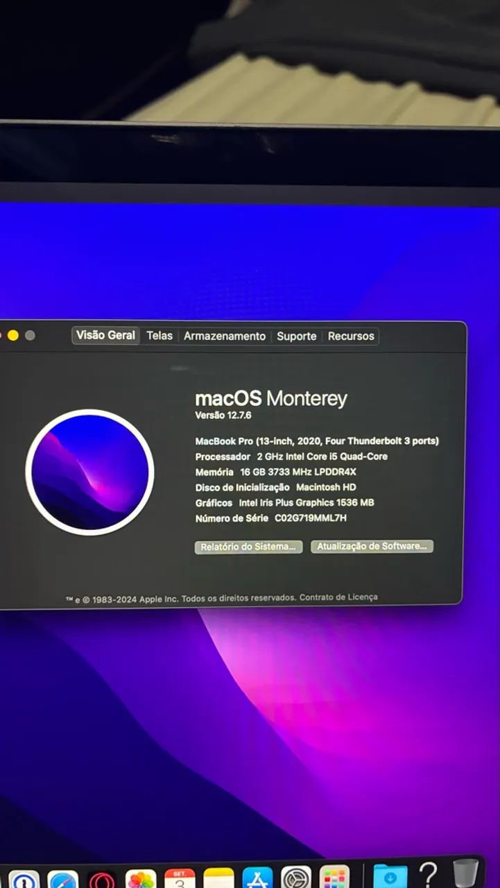 Macbook PRO intel 10th 16gb de ram