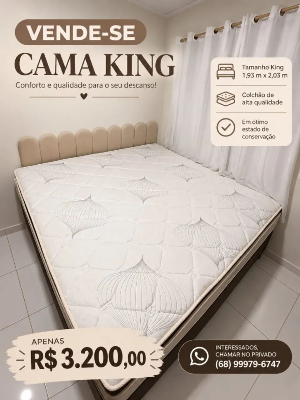 Cama King - 02 meses de uso