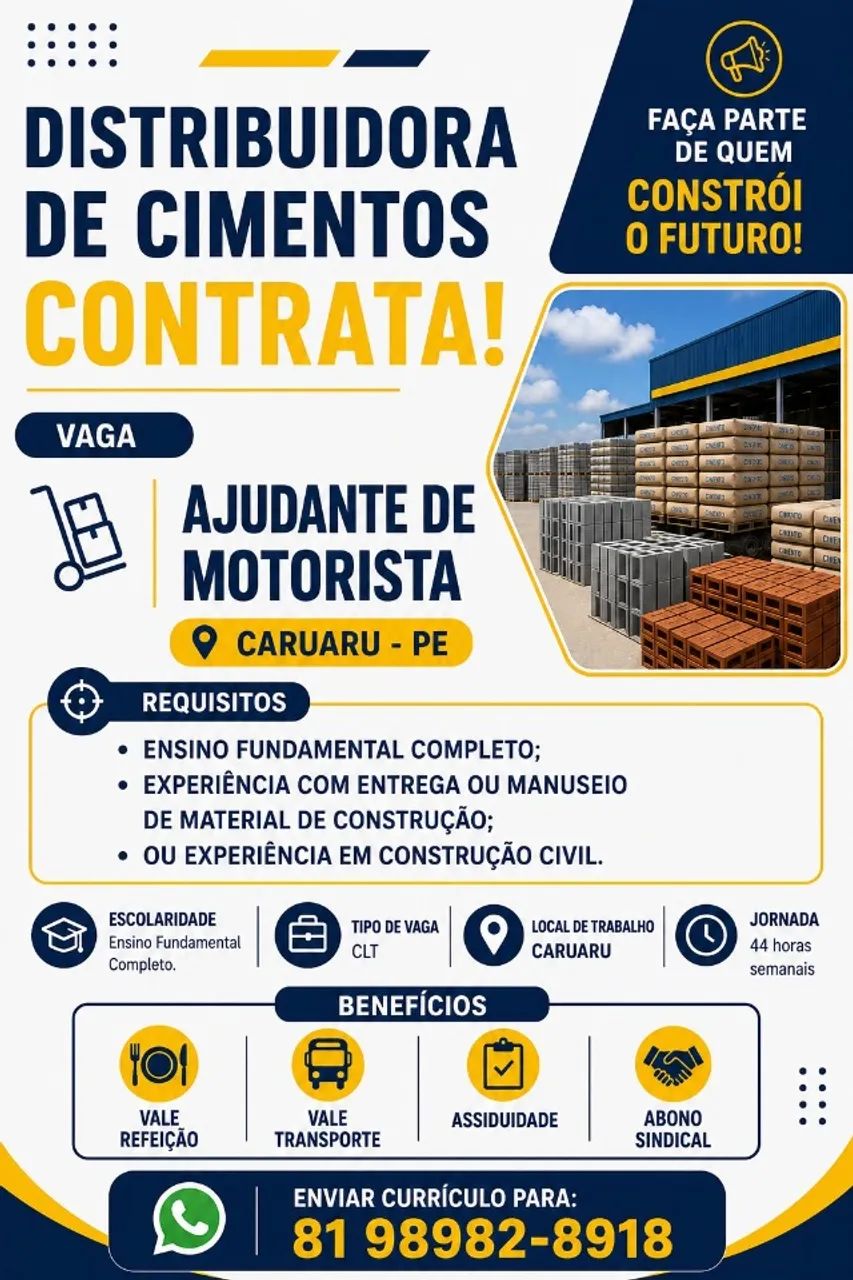 AJUDANTE DE CARGA E DESCARGA