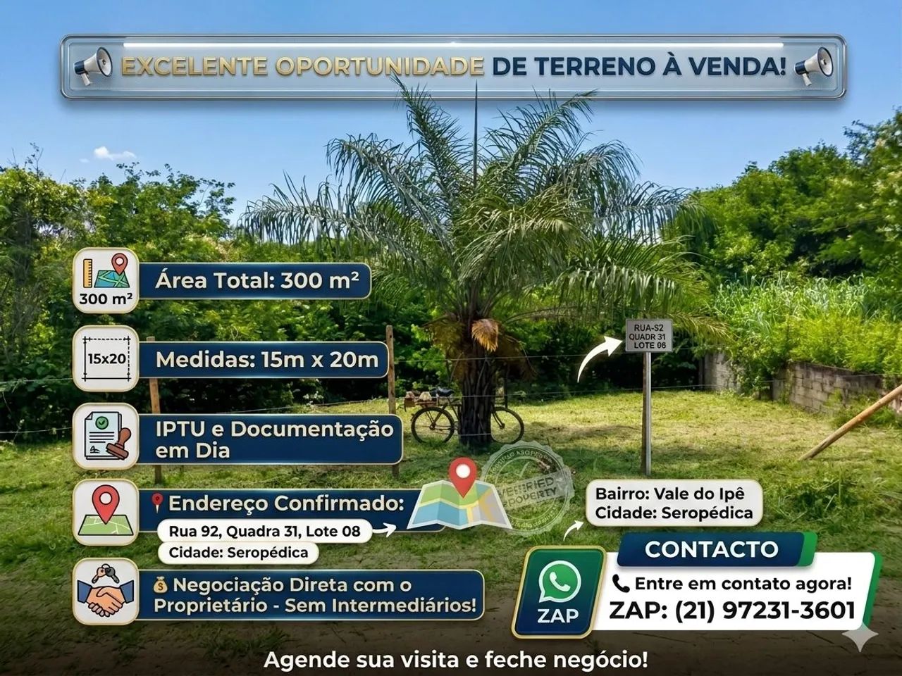 Vendo terreno em Seropédica km49