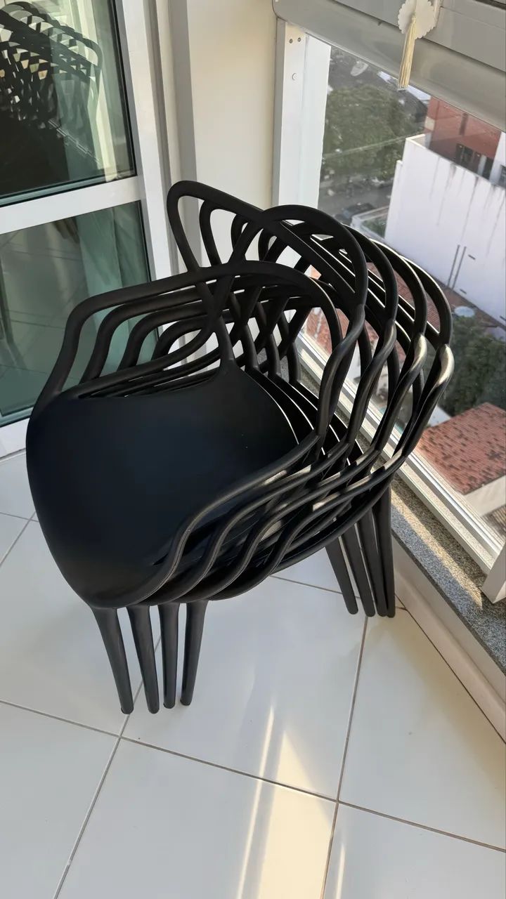 4 Cadeiras modelo alegra preta  - Foto 4