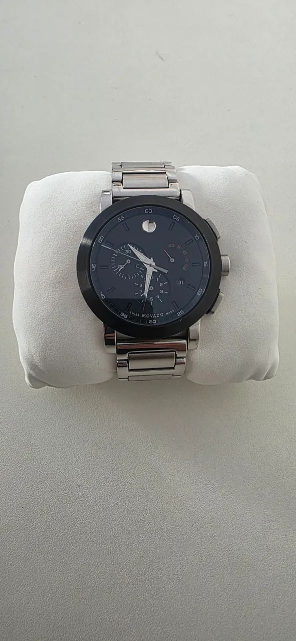 Relógio Movado Bold Chronograph Original - Aço Inoxidável 44mm