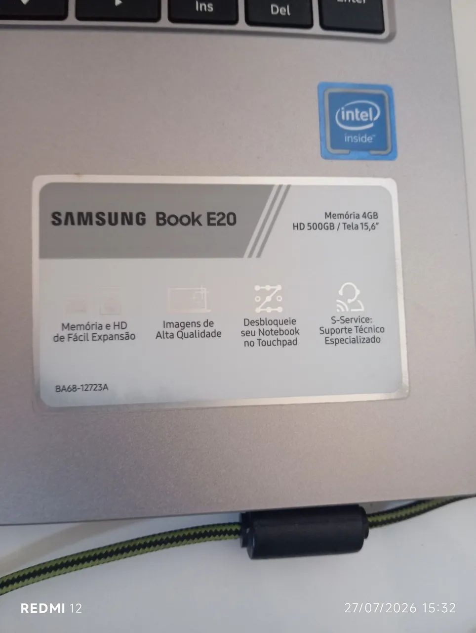 Notebook Samsung Book E20 15,6" 4GB RAM HD 500GB - Foto 2