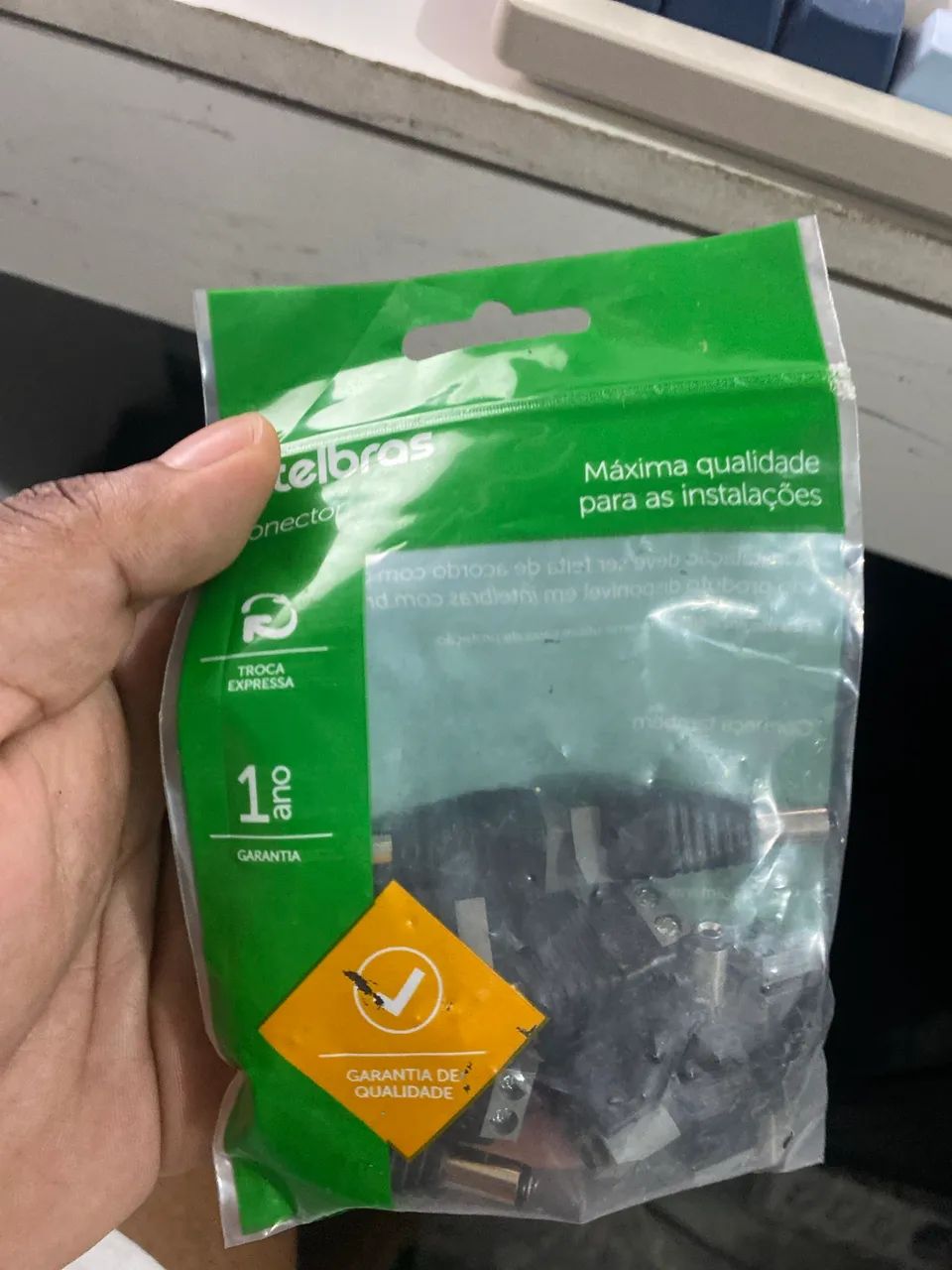 Conectores BNC Intelbras com Parafuso - Kit CFTV (Novo)