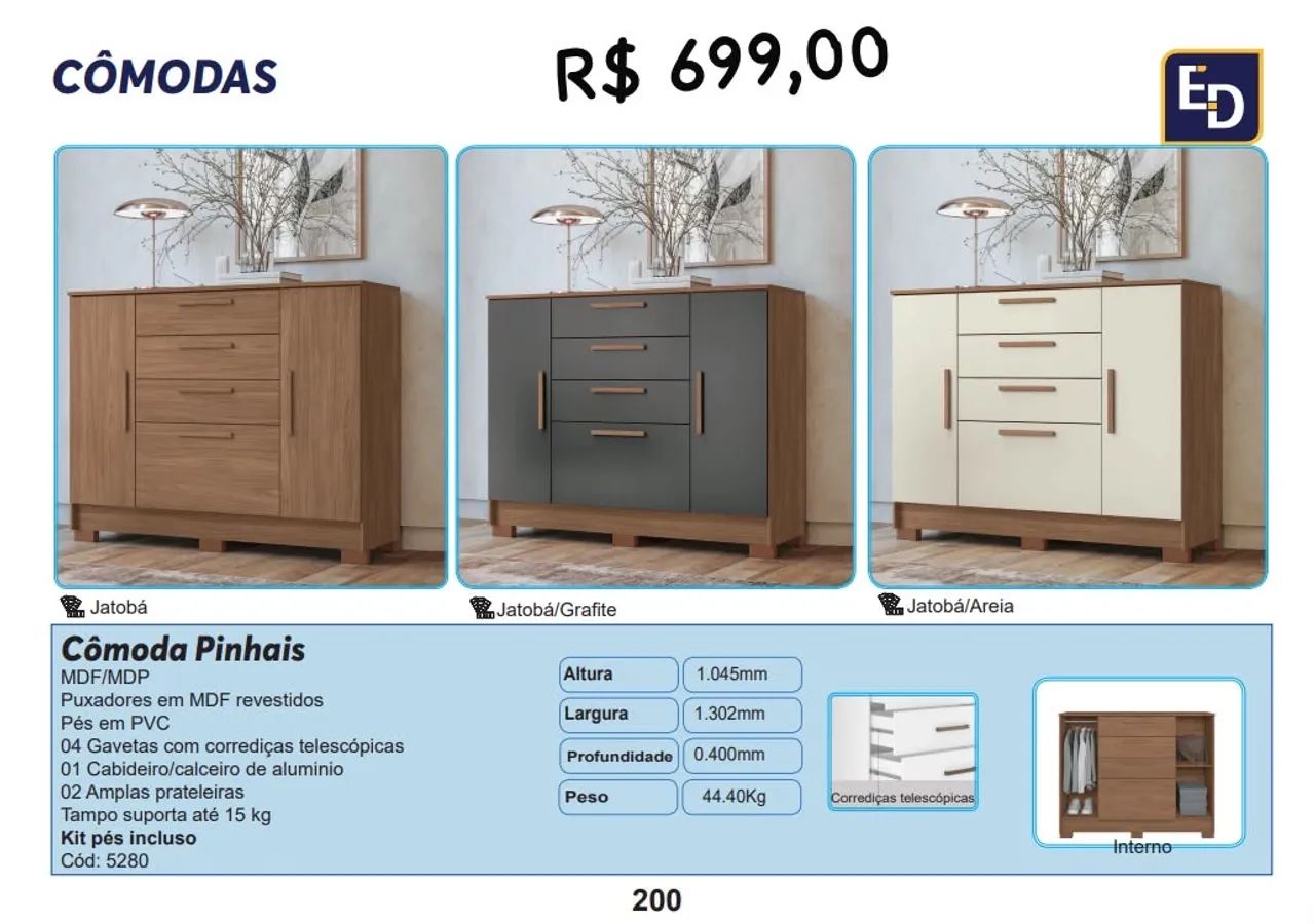 Cômoda pinhais. 