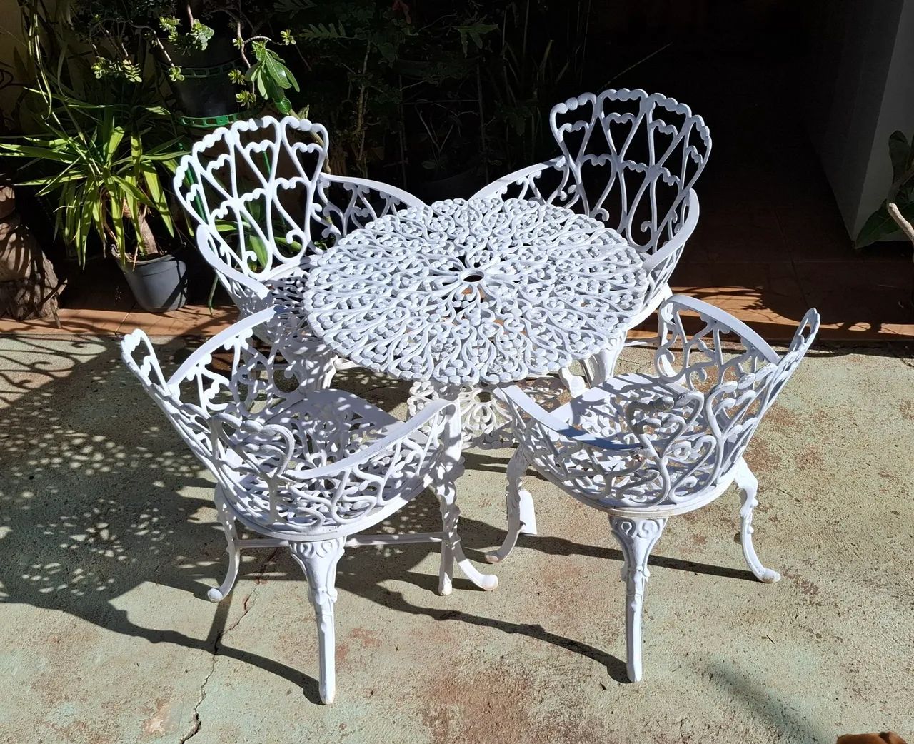 Mesa e cadeiras de alumínio  - Foto 2