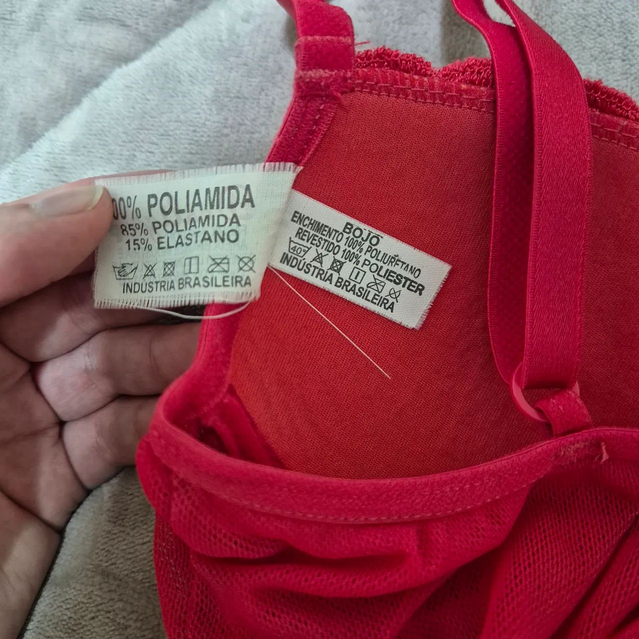 Lingerie Camisola Vermelha P - Foto 5