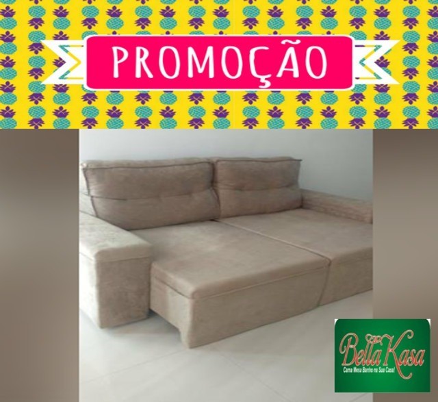 Sofá Novo Suede 3 Lugares Retrátil Móveis Cidade Morumbi, São José