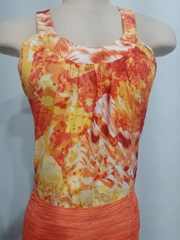 vestido ffany laranja - tamanho m - Foto 3