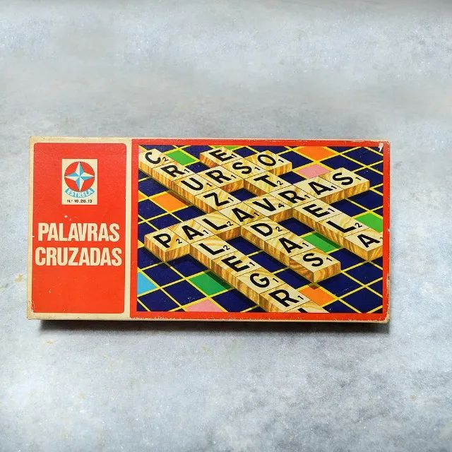 Antigo Jogo Palavras Cruzadas Estrela, jogo de tabulei