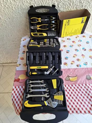 Ferramentas manuais, kit com maleta 117 peças, na embalagem lacrada  - Foto 4