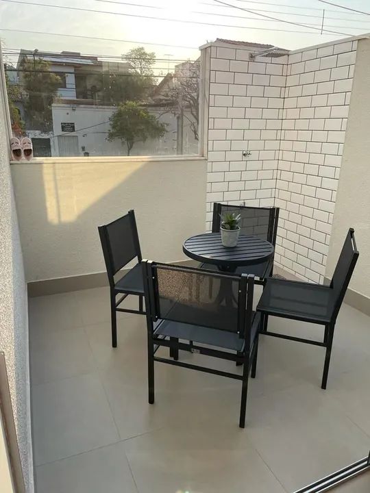 Conjunto de Mesa e Cadeiras para Jardim - Preto - Foto 5