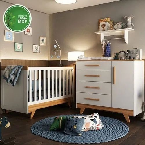 Comoda e Berço/Vira Cama Americano Retro 100% MDF - Foto 2