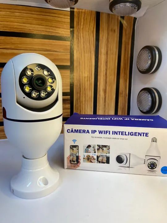 Câmera Ip Lâmpada Wifi Full Hd Visão Noturna Yoosee Y8177 - Foto 3