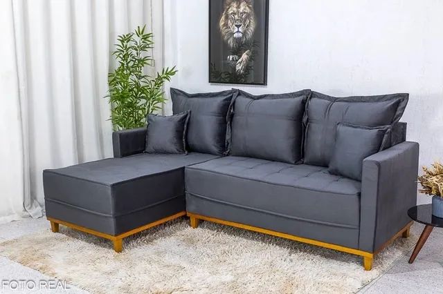 Sofá Living com Chaise Molas Ensacadas CONFORTO E QUALIDADE rf7 - Foto 2