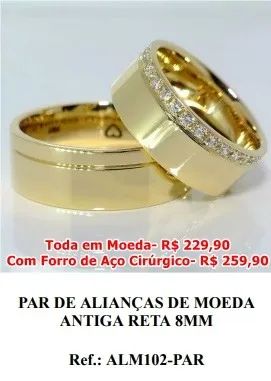 Aliancas de moedas personalizadas e Aliancas de prata - Foto 5