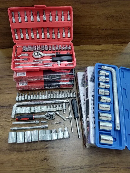 R$100 Dinheiro/Pix Por 2 Maletas Novas 46pçs + 10pç Chaves Multiuso Bits+Soquetes+Catraca