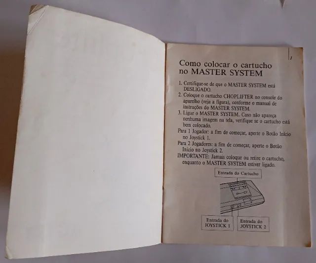 Manual Do Jogo Choplifter Master System Tec Toy - Foto 2