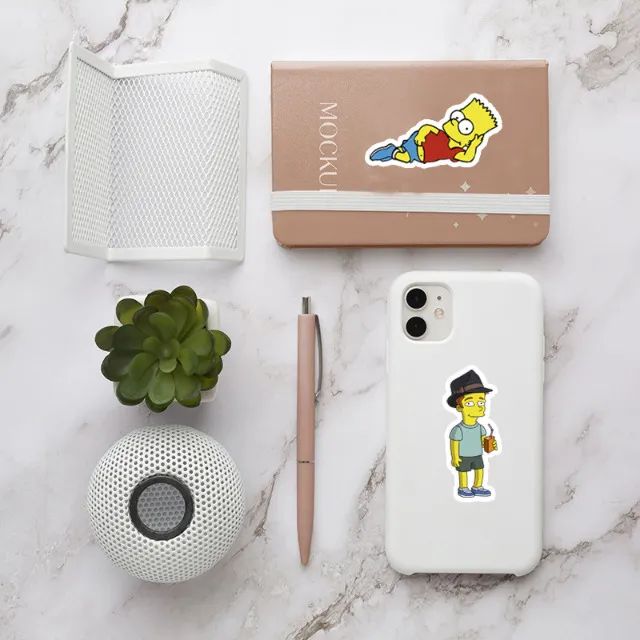 Kit 50 Adesivos de Os Simpsons Homer Bart Lisa Marge Simpson - Unidades Pcs Peças - Foto 5