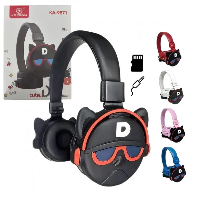 Fone De Ouvido Headphone INFANTIL Bluetooth DOG Kapbom KA-9871