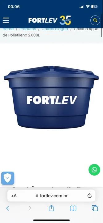 Caixa d'água 2000 Litros - Fortlev