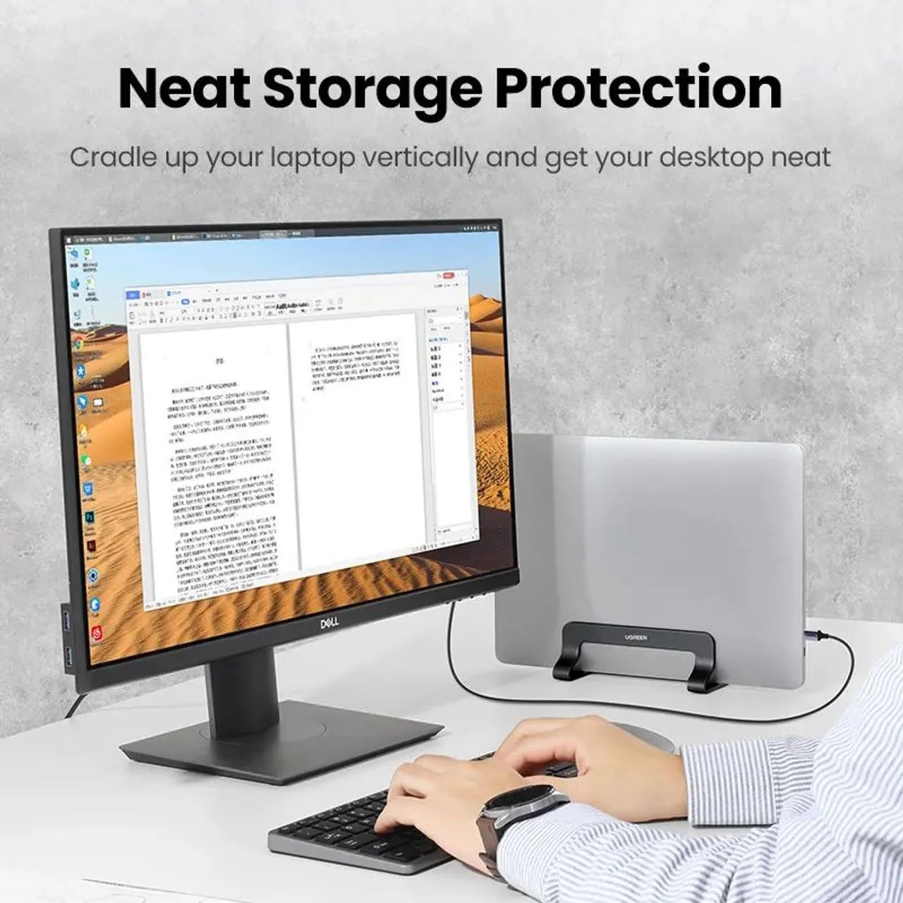 Suporte vertical Ugreen ajustável Metal Macbook  - Foto 6