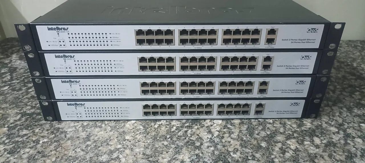 Switch Intelbras 24 portas Gigabit Ethernet