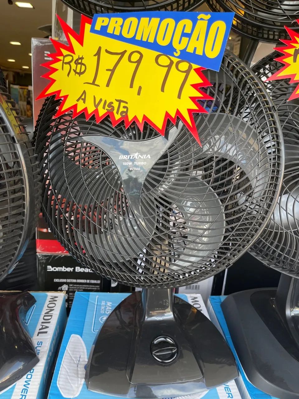 Ventilador Britânia 40cm de mesa com 150w na promoção ?