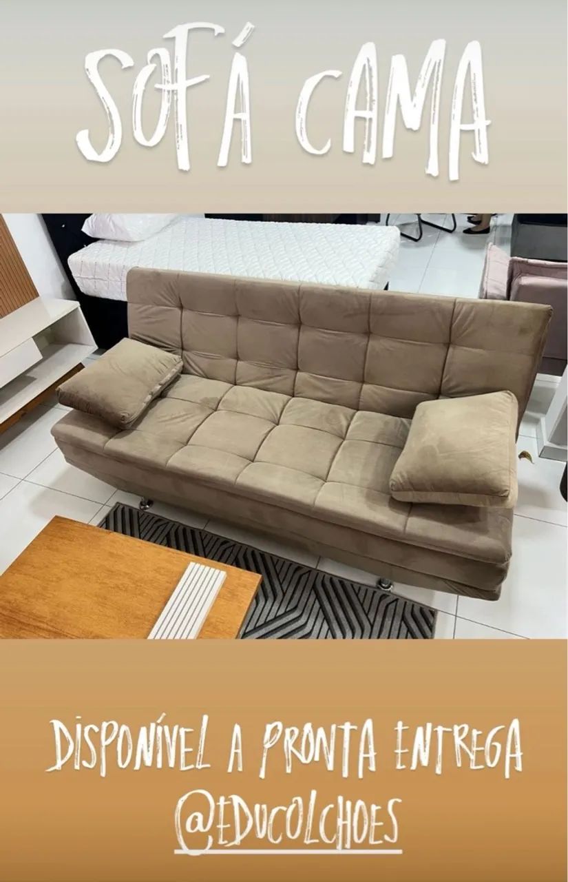 Sofá cama NOVO COM ALMOFADAS - Entrego!