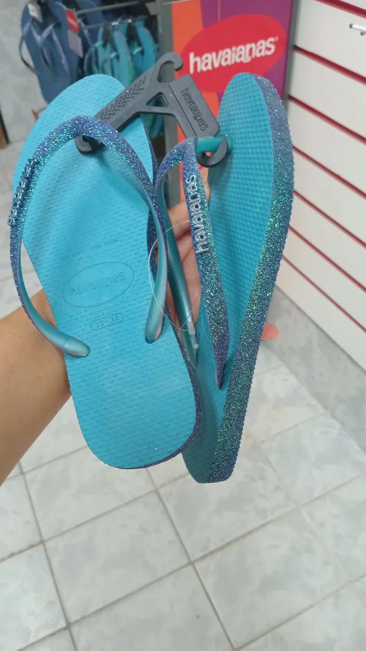 Havaianas Azul Glitter - Foto 2