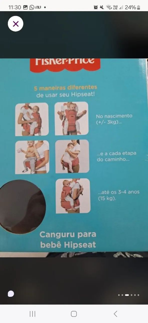 Canguru para bebê hipseat - Foto 4