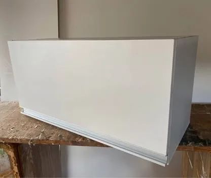 Armário lavanderia basculante de mdf branco 