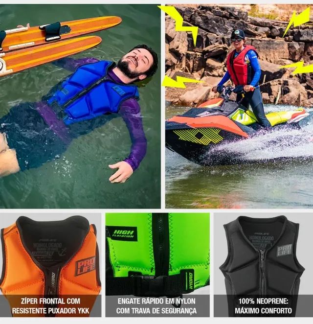 Novo Colete Salva-vidas Prolife Homologado Hydro tamanho M - Foto 4