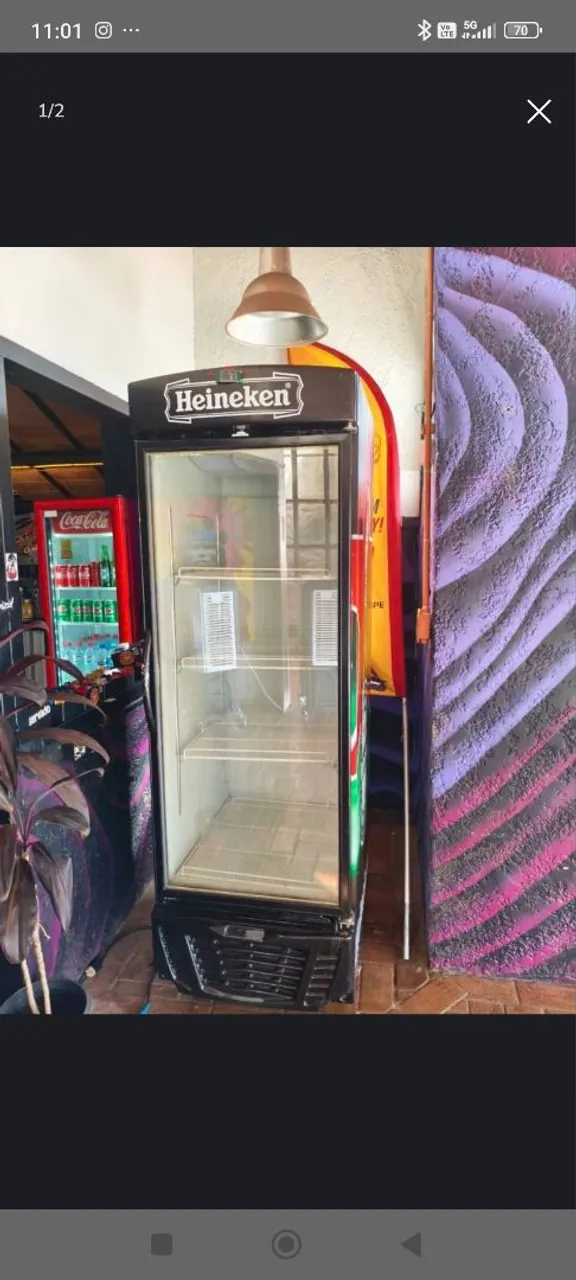 Cervejeira Expositora Heineken 550 litros