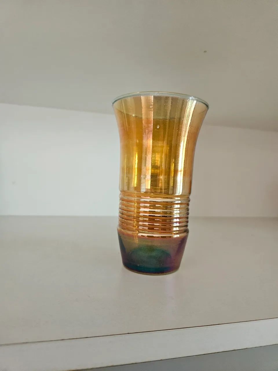 Copo vintage anos 60 - âmbar e furta-cor  - Foto 3