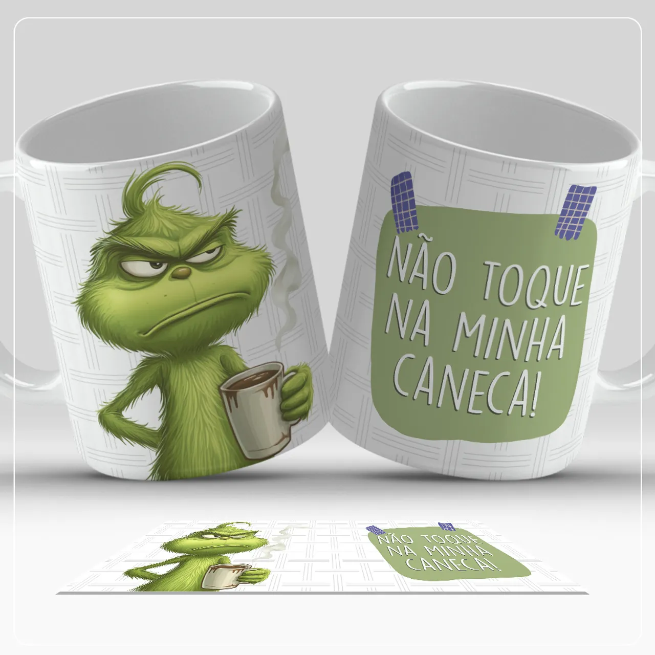 Caneca Grinch - Não toque na minha caneca!